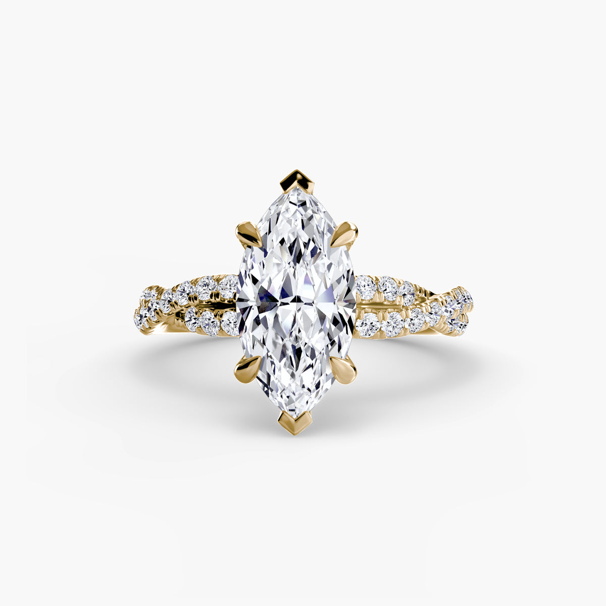 The Twisted Pavé Solitaire